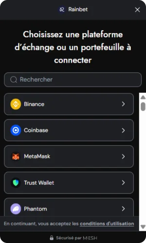 Méthodes de paiement sur Rainbet Casino