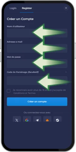 Remplissez tous les champs requis
