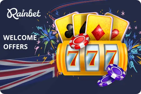 Rainbet welcome bonus with 777 slot machine