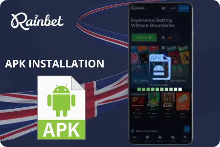 Rainbet APK install screen