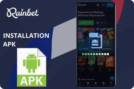Écran d'installation de l'APK Rainbet