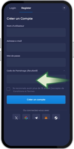 Entrez le code promo